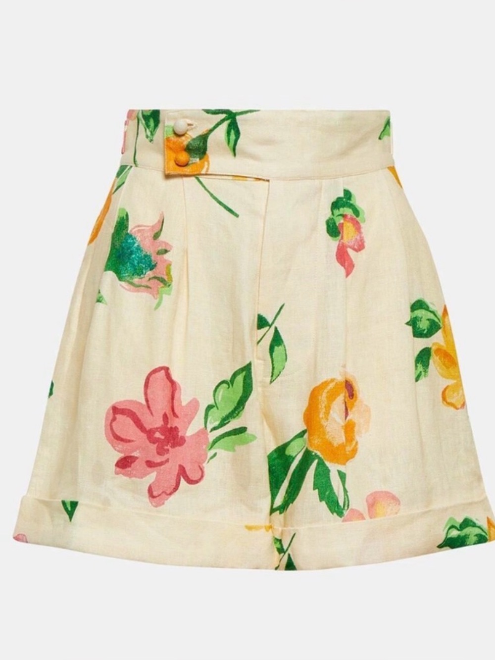 ALEMAIS Floral high-rise linen shorts NEW NWT